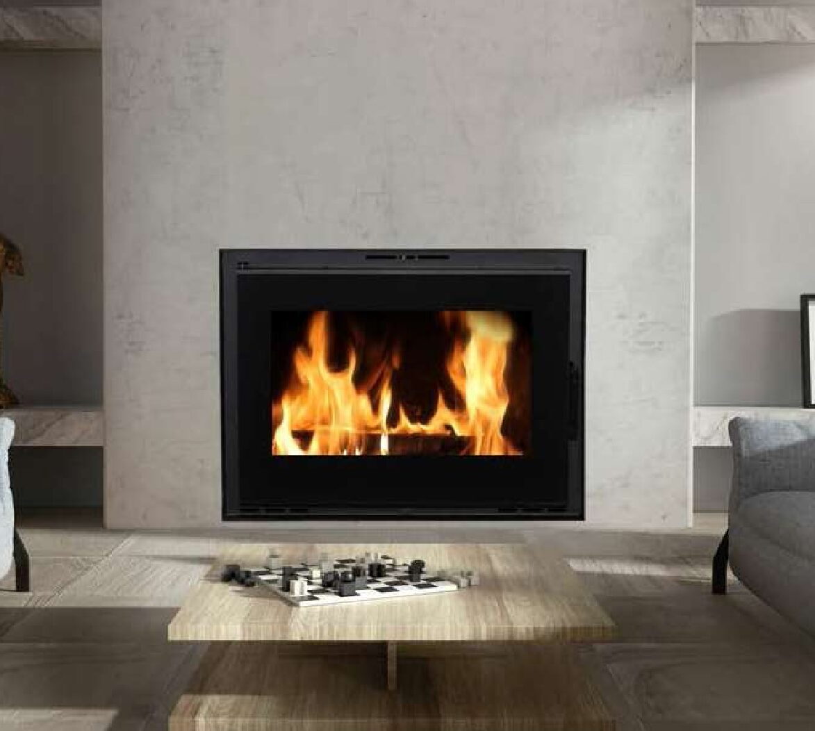 Chimenea Insertable de Leña para Calefación Central LLAR L VITRUS METLOR