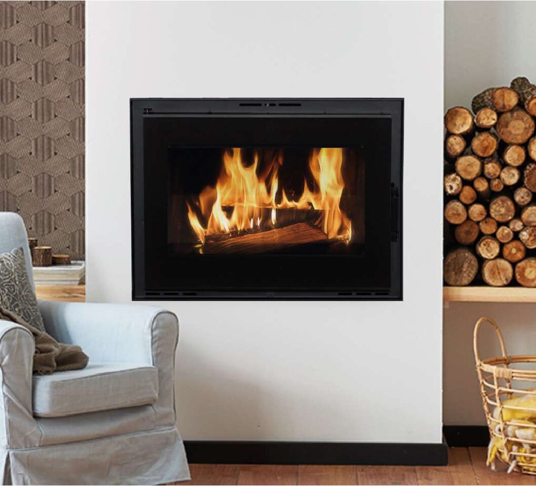 Chimenea Insertable de Leña para Calefación Central LLAR XL VITRUS PLUS METLOR